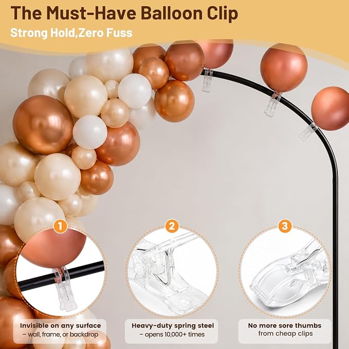 12 Pack Balloon Arch Clips Heavy Duty Transparent Clips, Arch Set - Image 2