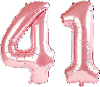 40 Inch Number 41 Balloons for 41st Birthday Party Decorations, 0-100 Jewelry by FOBELEC