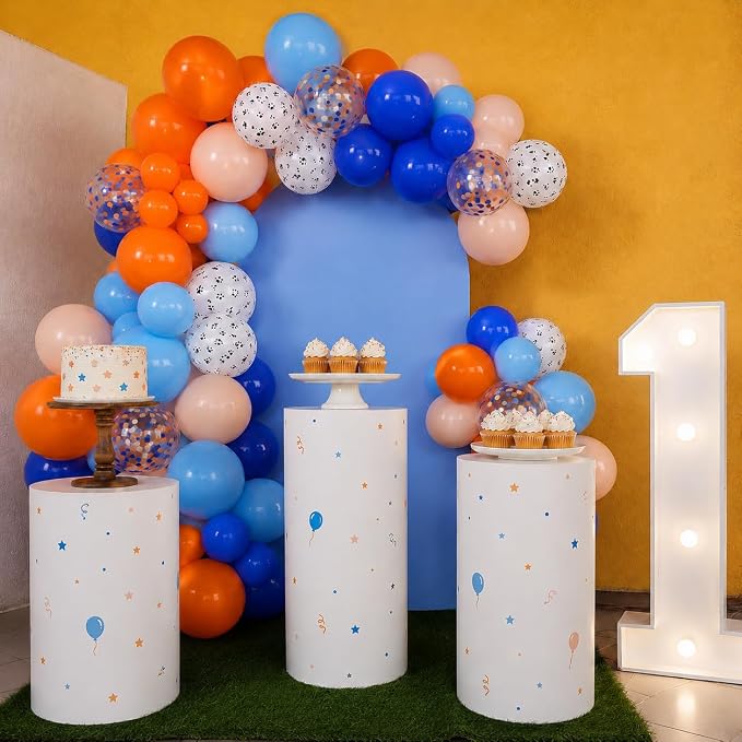 Blue and Orange Balloons, Dog Paw Print Balloons 12 inch Light Blue Balloon - Image 5