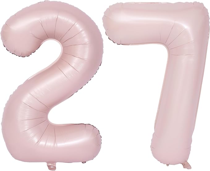 40 In Matte Pink Number Balloons Helium Foil Mylar Balloon Party Digital 27 | by Exquisitehighqualitypartydecorationstomeetyoureveryneed%EF%BC%81