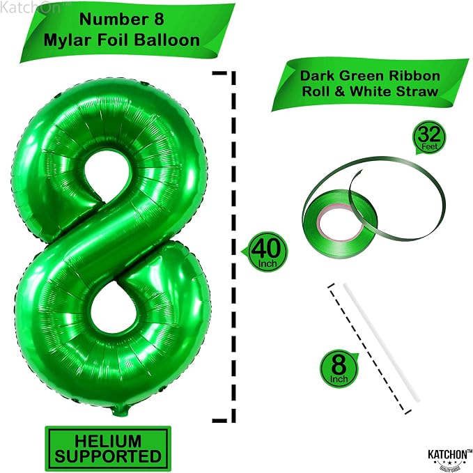 KatchOn Green 8 Balloon Number - Image 2