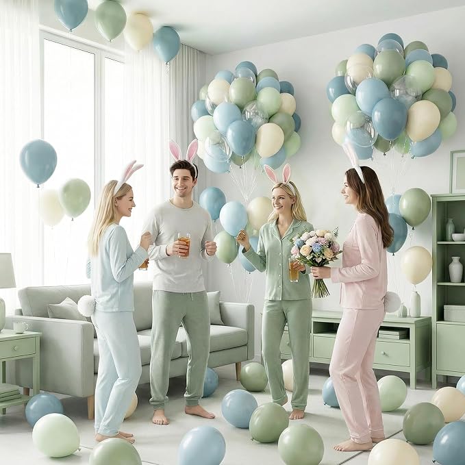 Sage Green and Blue Balloons - Image 6