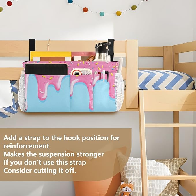 Bedside Caddy Hanging Bunk Bed Caddy Bed Organizer Hanging Pocket - Image 6