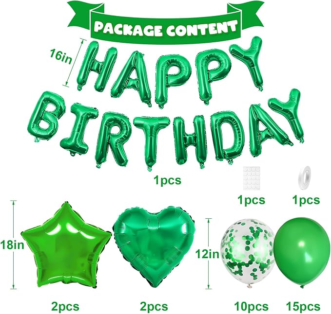 Green Birthday Decorations - Image 2