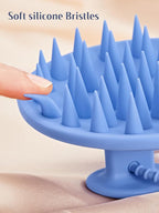 HEETA Scalp Massager Shampoo Brush with Silicone Bristles for Dandruff Removal Scalp Care & Hair Growth, Scalp Scrubber for All Hair Types, Head Massager Stress Relax, Upgraded Large Design,Blue