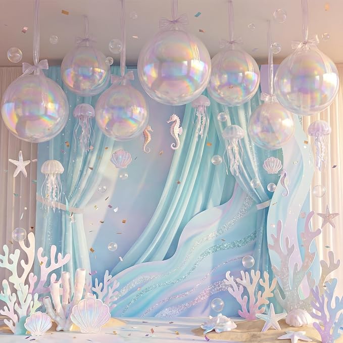 Jenaai 30 Set Iridescent Foil Balloons Bulk 22 Inch 4d Metallic Giant Balloons - Image 2