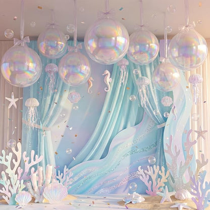Jenaai 30 Set Iridescent Foil Balloons Bulk 22 Inch 4d Metallic Giant Balloons - Image 2