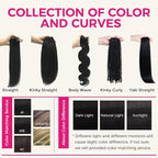 Lashey Hair Extensions Human Hair Clip in Extensions Kinky Curly 120g 7pcs Clip in Real Hair Extensions 18 Inch Natural Black Hair Extensions Real Human Hair for Black Women