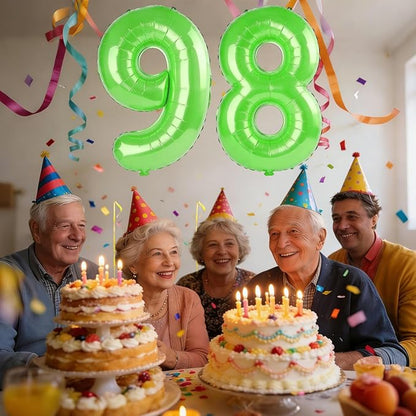 40 Inch Number 98 Balloons for 98th Birthday Party Decorations, 0-100 Fruit - Image 2