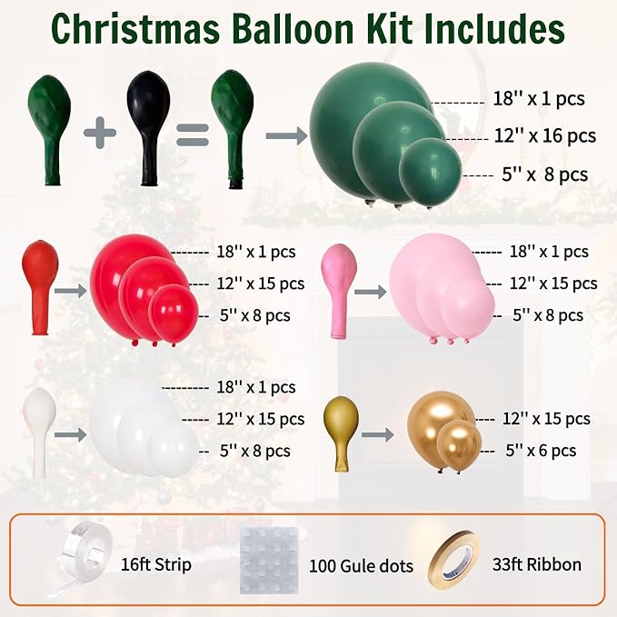Christmas Balloon Arch Kit - Image 6
