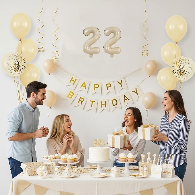 TONIFUL 20 Pcs Number Balloon 2 Set 16 Inch Caramel 0-9 Numbers Balloons | - Image 5