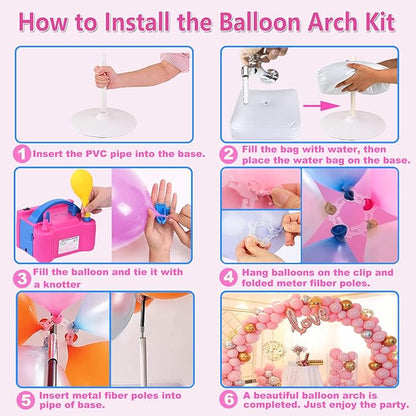 Balloon Arch Kit and Balloon Pump Electric, 10ft Wide Adjustable Balloon Arch - Image 4