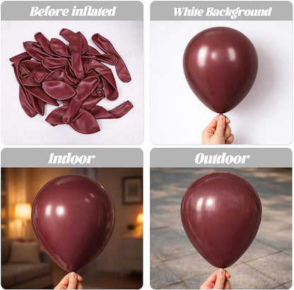 Voircoloria 90pcs Burgundy Balloons Garland Arch Kit, 18 12 10 5 Inch | - Image 3