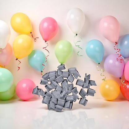 100 Pcs Transparent Balloon V-Shaped Clip Plastic V-Shaped Balloon Clip Wedding - Image 6