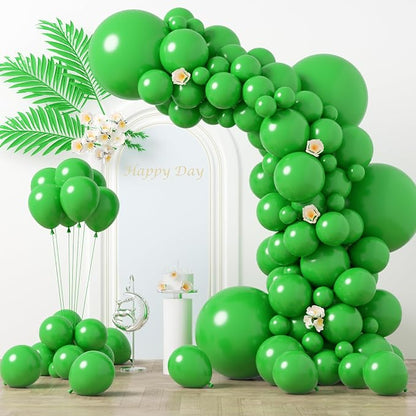 Voircoloria 130pcs Green Balloons Garland Arch Kit, 18 12 10 5 Inch | by Voircoloria