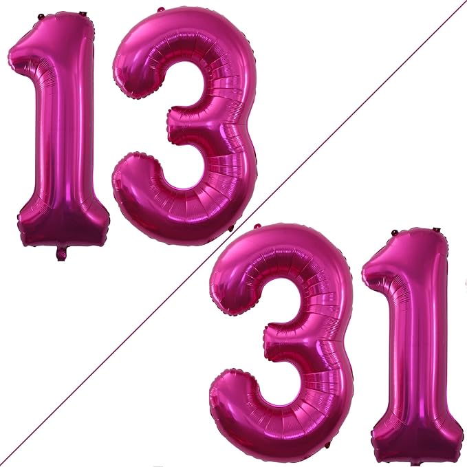 Number 13 Balloons for 13th Birthday Sweet 13 Party Decorations, 42 Inch Jumbo by GOER