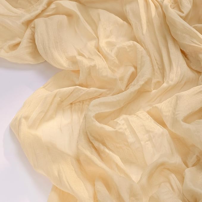 Cheesecloth Table Runner Summer Boho Wedding Birthday Party Home Decor | Sand - Image 3