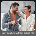 Hair Comb for Women and Men, Durable Detangling Hair Comb with Handle, Large Detangler Comb for Thin Straight Short Hair(White)