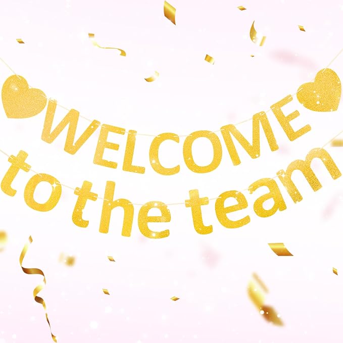 Pre-Strung Glitter Welcome to the Team Banner Welcome Banner Welcome Decorations by Unknown