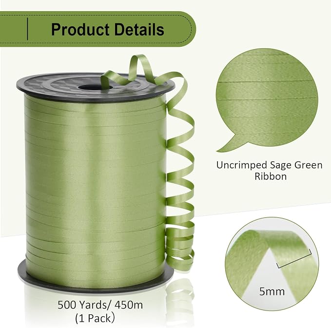 Green Curling Ribbon - Image 5