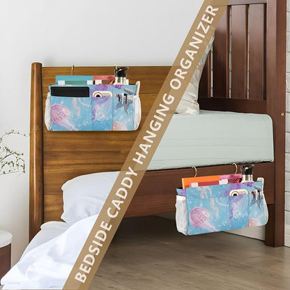 Bedside Caddy Metal Frame Hanging Organizer Bunk Bed Dorm Accessories Hook And - Image 7