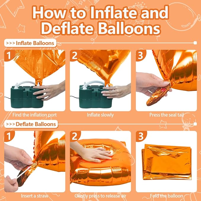 NISOCY 36PCS Metallic Orange Square Foil Balloons Wall Backdrop | Double Sided - Image 3