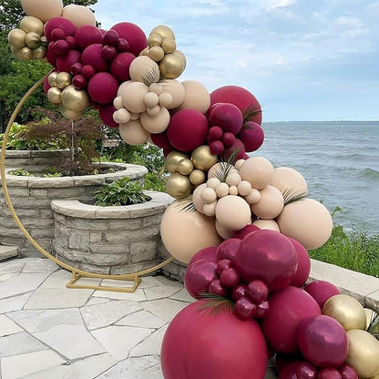 Voircoloria 90pcs Burgundy Balloons Garland Arch Kit, 18 12 10 5 Inch | - Image 4