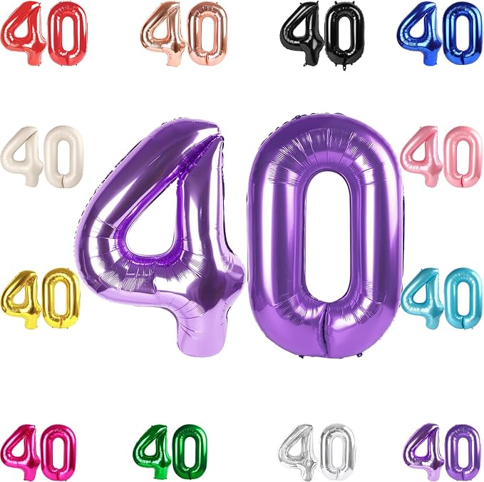 Purple Number 40 Balloon 40 Inch by IWERP