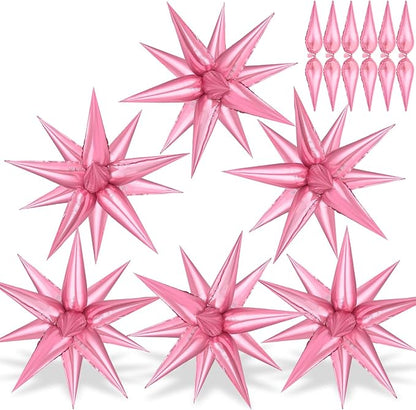 74 PCS Pearl Pink Star Balloons by GCTWFYK