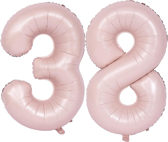 40 In Matte Pink Number Balloons Helium Foil Mylar Balloon Digital 38 | Suitable by Exquisitehighqualitypartydecorationstomeetyoureveryneed%EF%BC%81