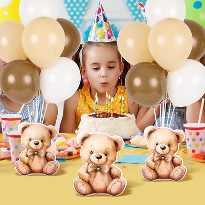 12 Sets Brown Bear Baby Shower Balloon Stand Kit - Image 7