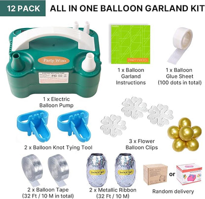 PartyWoo 110V 600W Electric Balloon Pump, Portable Balloon Inflator, Dual - Image 2