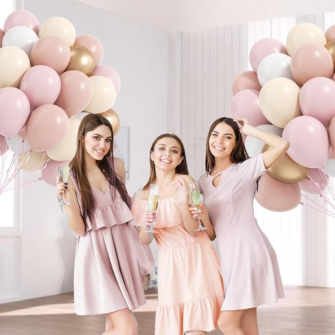 60pcs Dusty Pink Balloons 12inch - Image 6