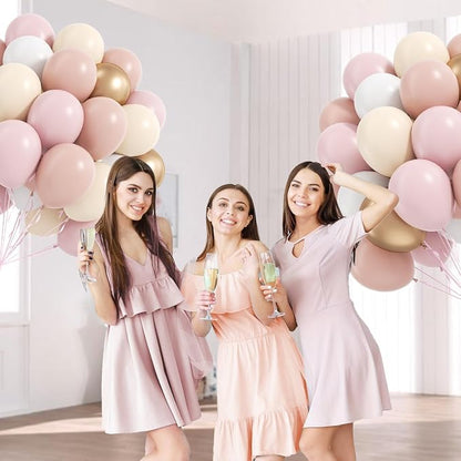60pcs Dusty Pink Balloons 12inch - Image 6
