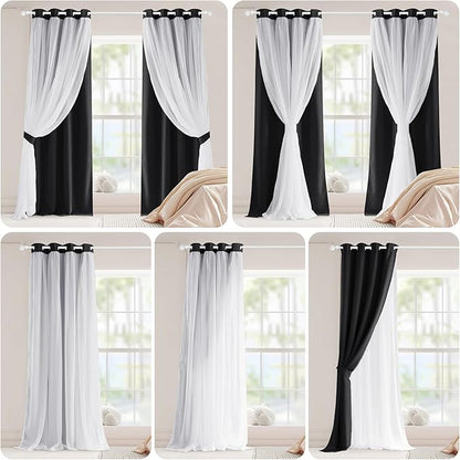 PONY DANCE Black Blackout Curtains - Image 3