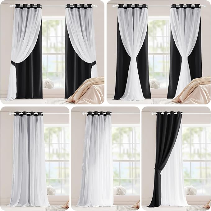 PONY DANCE Black Blackout Curtains - Image 7