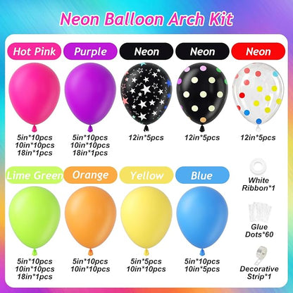 131pcs Neon Balloon Arch Kit - Image 2