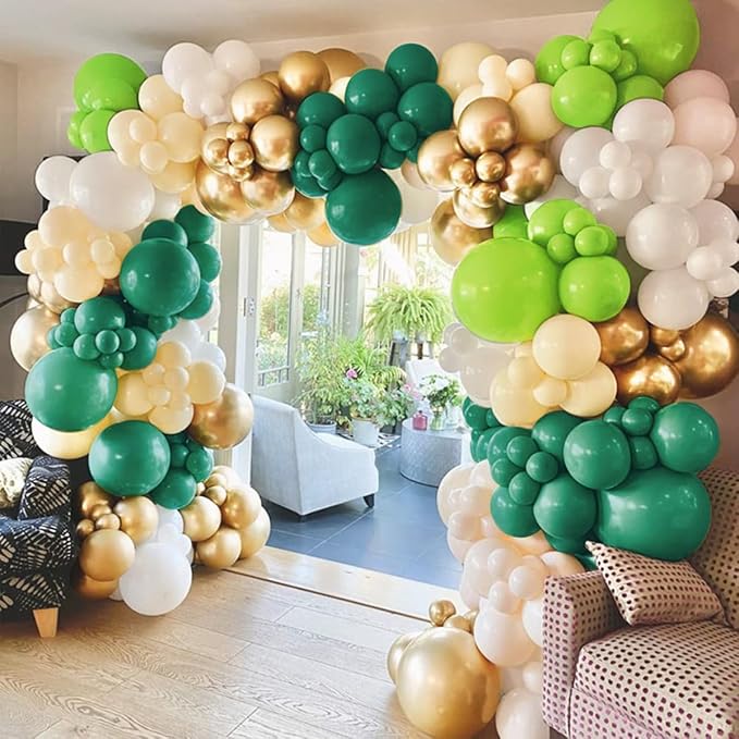 Green White Balloon Arch Kit - Image 3