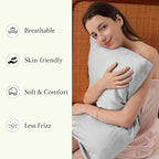 Mulberry Silk Pillowcase for Hair and Skin, Luxury Double Sided Pure Silk Pillowcase, 29x19 Inches, 1Pc (Silver Gray)