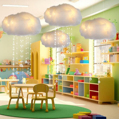 Marsui Artificial Cloud Props LED Hanging Cloud Light String Fake Imitation 3D - Image 4