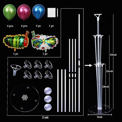 2 Sets Green Caterpillar Balloon Stands - Image 3
