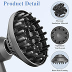 6-Inch Diffuser Attachment for Dyson Hair Dryers, Curl-Enhancing Large Diffuser Compatible with Dyson Supersonic Hair Dryer Attachment, Faster Drying Defines Curls for Waves Curls Coils Hair