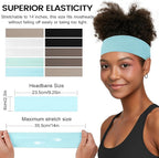 10 PCS Headbands for Women - Fashion Non Slip Cotton Headbands for Women and Men Perfect for Sports and Outdoor Activities in Summer,Including Running, Yoga, Cycling, Gym Workouts