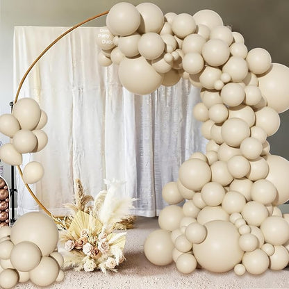 Ouddy Party 129Pcs Sand White Balloons Different Sizes - Image 5
