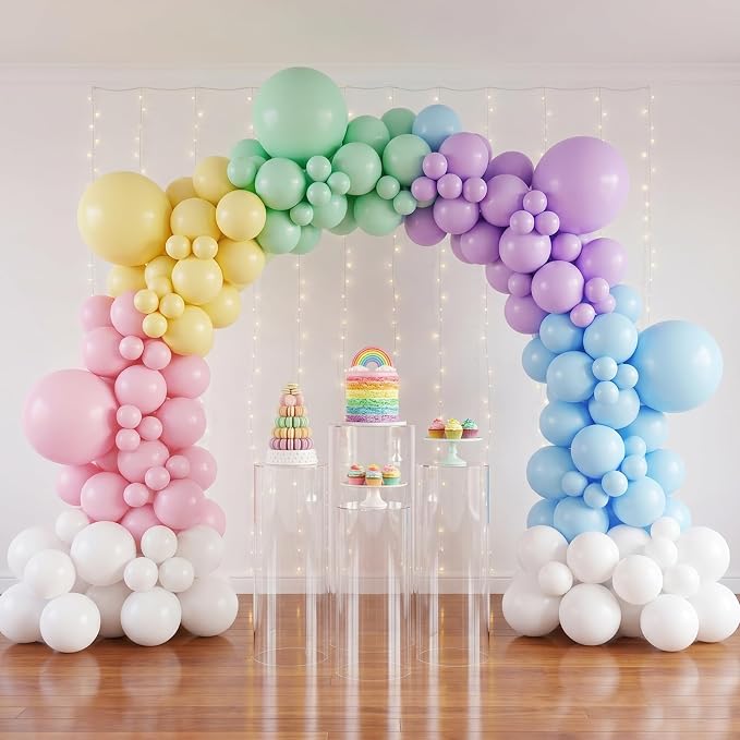 RUBFAC Pink Balloons 135pcs Light Pastel Pink Balloon Different Sizes 18 12 10 - Image 7