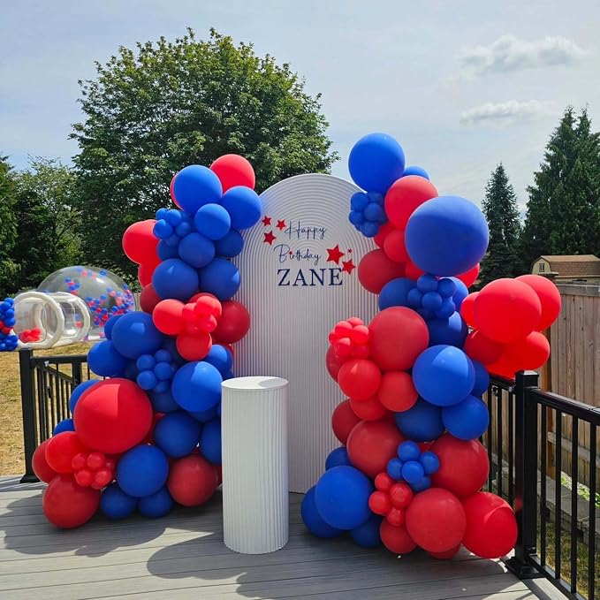 Red and Blue Balloons Garland Arch Kit 154Pcs - Image 7
