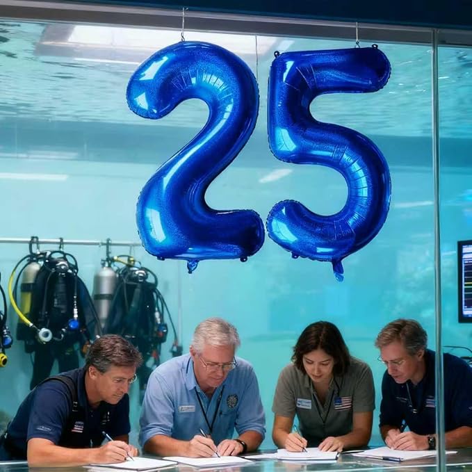 Laser Navy Blue Number 25 Balloons 40 Inch | Giant Number Dark Blue 25 - Image 5
