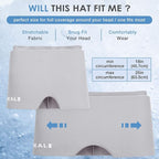 Cold Head Hat – Cooling Ice Cap Ice Pack Mask with Flexible Hot and Cold - Grey