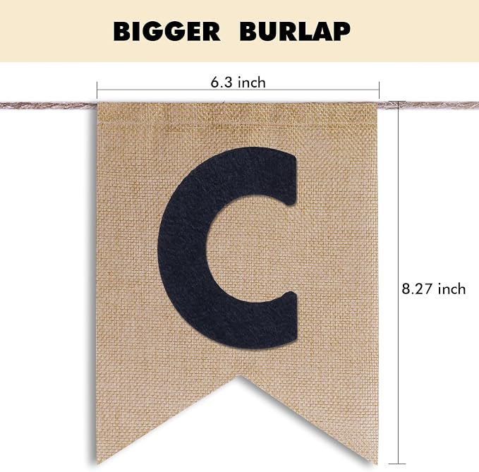 Custom Banner Kit, 28 Burlap Banner - Image 5