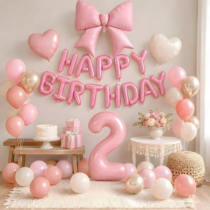 Dusty Pink Number 2 Balloon, 2nd Birthday Decorations - Image 5